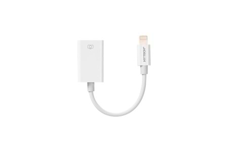 Hytech HY-XO48 Beyaz USB F to Lightning 10cm kablolu OTG Çevirici