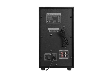 Mikado MD-370BT 2+1 38W Siyah BT/AUX/USB/FM/LED Işıklı Multimedia Speaker