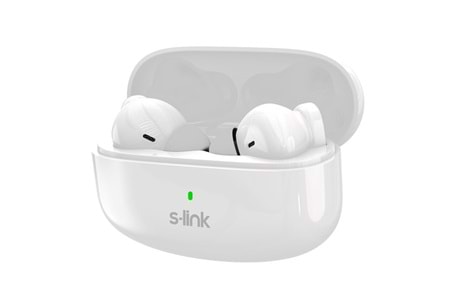 S-LINK EARDOPES SL-TWS08 Beyaz 4 Mikrofonlu Enc Dual Mıc. TWS 50/500mah BT Mikrofonlu Kulaklık
