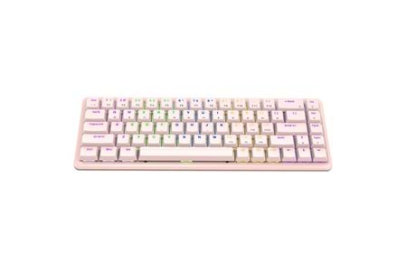 Rampage REBEL Pembe Low Profile RED SWITCH Mekanik Gaming Oyuncu Klavye US Layout Rainbow
