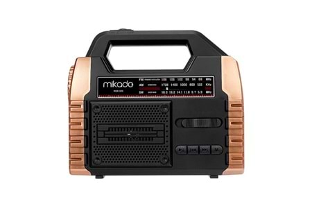Mikado MDR-325 Ahşap USB- TF Destekli FM/AM/SW/BT+SOLAR+Power Bank 3 Band Klasik Radyo
