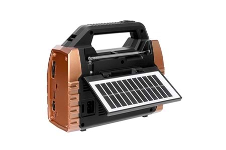 Mikado MDR-325 Ahşap USB- TF Destekli FM/AM/SW/BT+SOLAR+Power Bank 3 Band Klasik Radyo
