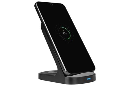 S-LINK SL-CW05 Mobil Telefon Uyumlu 15W LED Logo PRM Siyah Kablosuz Şarj Cihazı