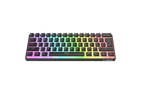Rampage RADIANT K11 Siyah Type-C Bağlantılı RGB Puding Tuşlu US Layout Red Switch Gaming Oyuncu Klavye