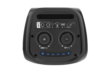 MIKADO MD-11BT Siyah 20*2 40W RGB Işıklı Kablosuz Mikrafonlu Taşınabilir Speaker Hoparlör