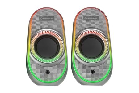 Rampage RMS-X3 2.0 6W Bluetooth Beyaz Multimedia RGB Işıklı Gaming USB Speaker