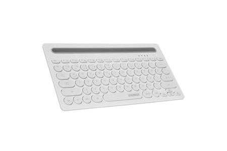 Everest KB-BT84 Beyaz/Gri Bluetooth Ultra İnce+Şarjlı Q Mac/Win/Android/Ios Uyumlu Kablosuz klavye