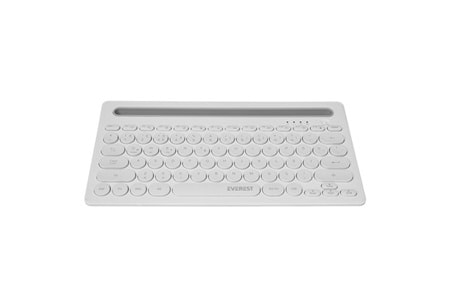Everest KB-BT84 Beyaz/Gri Bluetooth Ultra İnce+Şarjlı Q Mac/Win/Android/Ios Uyumlu Kablosuz klavye
