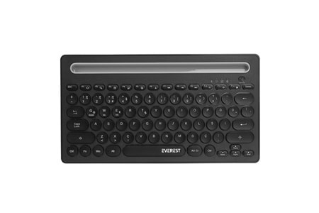Everest KB-BT84 Siyah/Gri Bluetooth Ultra İnce+Şarjlı Q Mac/Win/Android/Ios Uyumlu Kablosuz klavye