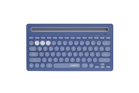 Everest KB-BT84 Mavi/Gri Bluetooth Ultra İnce+Şarjlı Q Mac/Win/Android/Ios Uyumlu Kablosuz klavye