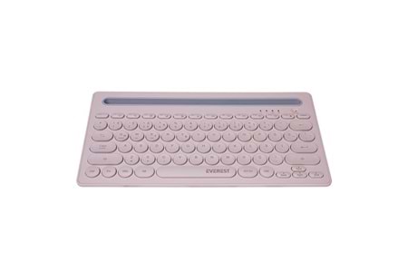 Everest KB-BT84 Pembe/Gri Bluetooth Ultra İnce+Şarjlı Q Mac/Win/Android/Ios Uyumlu Kablosuz klavye