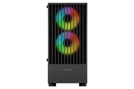 RAMPAGE LYRA Mesh GAMING M-ATX Mid-T PC Kasası Siyah 3X 12cm RGB Fan