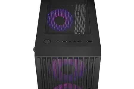 RAMPAGE LYRA Mesh GAMING M-ATX Mid-T PC Kasası Siyah 3X 12cm RGB Fan