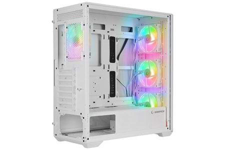 RAMPAGE VORTEX V3 4-RGB FANLI GAMING E-ATX PC KASASI BEYAZ