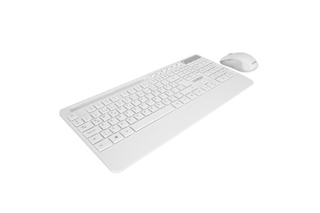 EVEREST KM-9676 Beyaz Multimedya Tablet-Telefon Standlı Klavye + Mouse Set