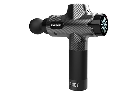 Everest EV-MT52 Karbon Fiber/Siyah 24V 2500 mAh Fırçasız Motor 3960 RPM Hız 10 Başlıklı Kablosuz Sporcu Masaj Tabancası