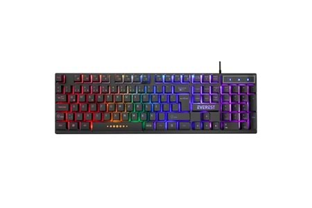 Everest KB-24 Siyah Rainbow Q Membrane Oyuncu Klavyesi