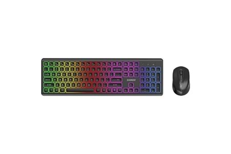 Everest KM-319BT Siyah 2.4G+BT1+BT2 Çoklu Cihaz Bağlantılı Q Set Kablosuz Klavye + Mouse