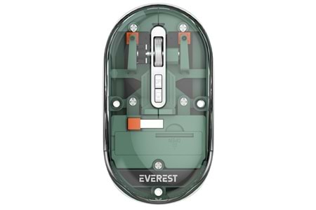 Everest SM-BT29 Glassy Yeşil Transparan 2in1 Bluetooth ve 2.4GHz Kablosuz Mouse