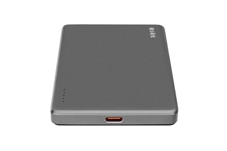 S-LINK MG105 5000mAh PD20W Magsafe 15W Kablosuz Type-C Gri Taşınabilir Metal Şarj Cihazı Powerbank