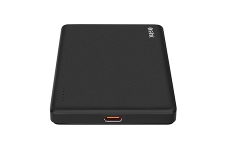 S-LINK MG105 5000mAh PD20W Magsafe 15W Kablosuz Type-C Siyah Taşınabilir Metal Şarj Cihazı Powerbank