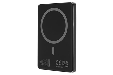 S-LINK MG105 5000mAh PD20W Magsafe 15W Kablosuz Type-C Siyah Taşınabilir Metal Şarj Cihazı Powerbank