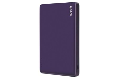 S-LINK MG105 5000mAh PD20W Magsafe 15W Kablosuz Type-C Mor Taşınabilir Metal Şarj Cihazı Powerbank