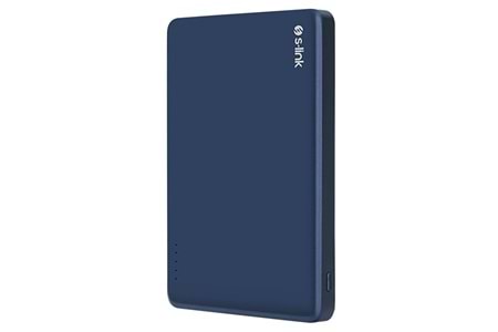 S-LINK MG105 5000mAh PD20W Magsafe 15W Kablosuz Type-C Mavi Taşınabilir Metal Şarj Cihazı Powerbank