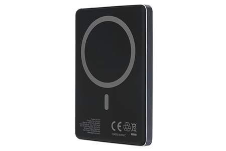 S-LINK MG105 5000mAh PD20W Magsafe 15W Kablosuz Type-C Mavi Taşınabilir Metal Şarj Cihazı Powerbank