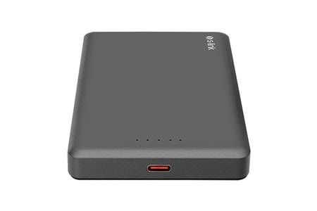 S-LINK MG110 10000mAh PD20W Magsafe 15W Kablosuz Type-C Gri Taşınabilir Metal Şarj Cihazı Powerbank