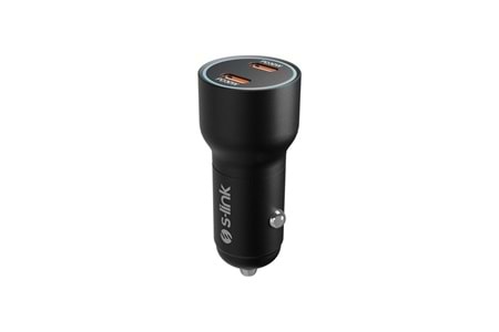S-LINK SL-AC60 60W PD 3.0 PD 30W + PD30W Siyah Araç Şarj Cihazı