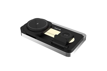 S-LINK SW-CWF120 Telefon Kulaklık Akıllı Saat 15W 3 'in 1 Magsafe Siyah Kablosuz Şarj Cihazı