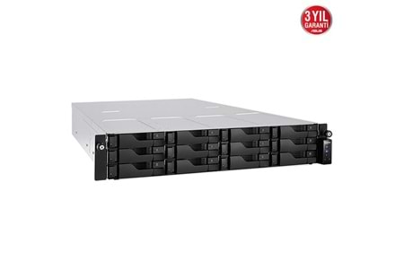 ASUSTOR AS6512RD-16GB ATOM QC C3538-16GB RAM-12-diskli RACK NAS SUNUCU