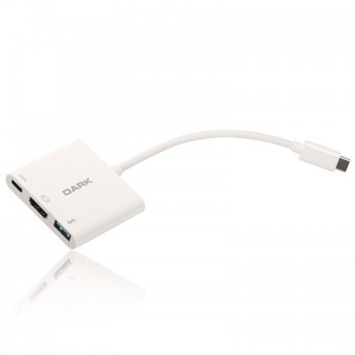 DARK DK-AC-U31X32 TYPE-C - HDMI_USB 3.0 Çevirici Adaptör Beyaz