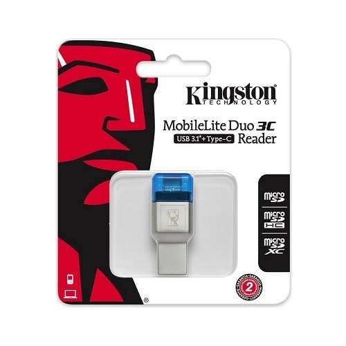 KINGSTON MobileLite Duo 3C FCR-ML3C USB 3.1,Type-C Harici Kart Okuyucu