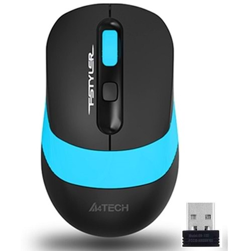 A4 TECH FG10 Kablosuz 2000dpi Optic Siyah/Mavi Mouse