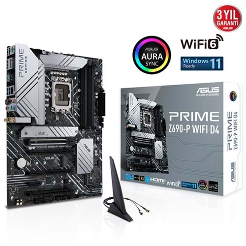 ASUS PRIME Z690-P WIFI D4 DDR4 M2 PCIe NVME HDMI DP PCIe 16X v5.0 1700p mATX