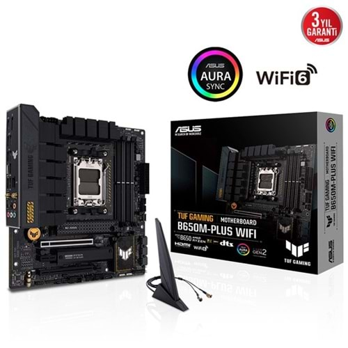 ASUS TUF GAMING B650M-PLUS WIFI DDR5 HDMI DP PCIe 16X v4.0 AM5 mATX