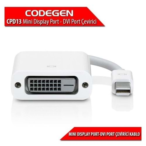 CODEGEN CPD13 mDP-DVI (24+5) Görüntü Adaptörü