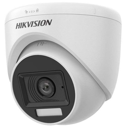 HIKVISION 2MP DOME 2.8MM DS-2CE76D0T-LPFS Akıllı Hibrit Işık Sesli Kamera