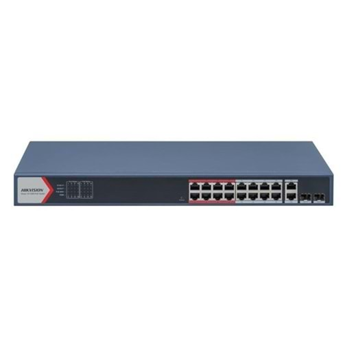 HIKVISION 16port 230w FULL PoE DS-3E1318P-EI 10/100 2X SFP Yönetilebilir Switch