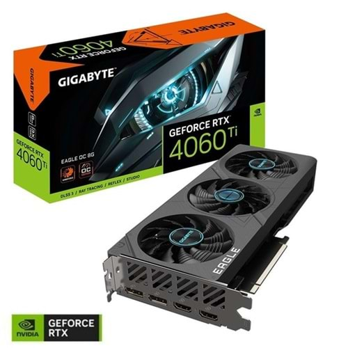 GIGABYTE 8GB RTX4060TI EAGLE GV-N406TEAGLE OC-8GD 128bit HDMI-DP PCIE 4.0