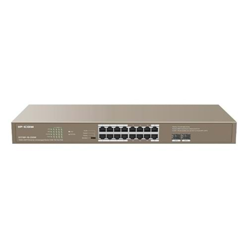 IP-COM 16port IP-G3318P-16-250W Gigabit 2-SFP 250W Ful PoE Cloud Yönetilebilir Rack Mount Swıtch