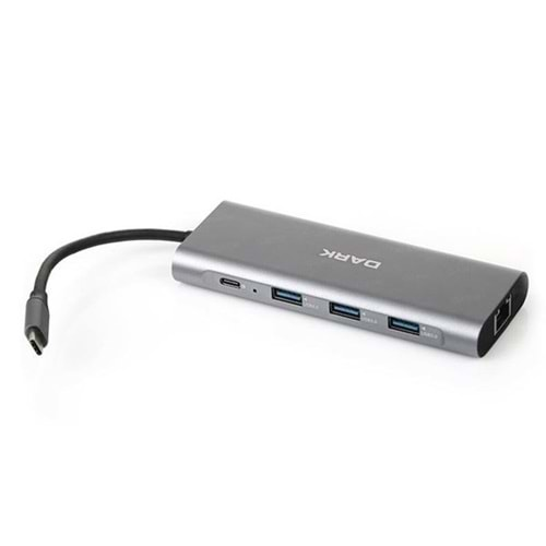 DARK DK-AC-U31X36 USB 3.1 Type-C - USB 3.0+ Ethernet/HDMI/TF SD Çoklayıcı