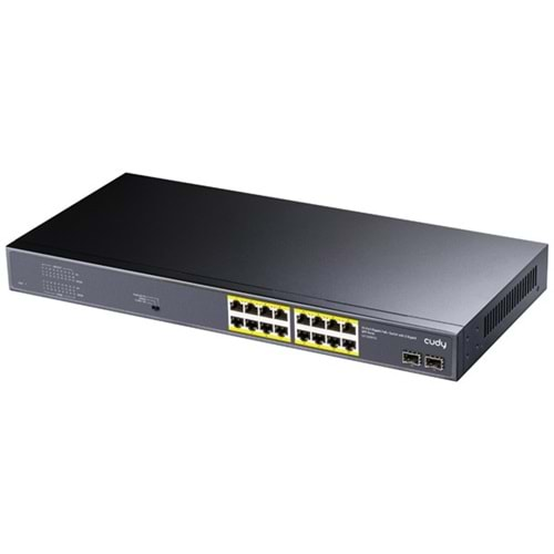 CUDY GS1020PS2 16 Port Gigabit 2-SFP 200w Full PoE Yönetilemez Switch