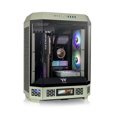 THERMALTAKE THE TOWER 600 TG CA-1Z1-00MEWN-00 GAMING MID-TOWER PC KASASI YEŞİL