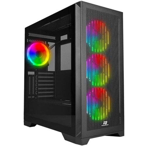 POWERBOOST VK-G4306S 4-ARGB FANLI GAMING MID-TOWER PC KASASI 360MM SIVI SOĞUTUCU DESTEĞİ