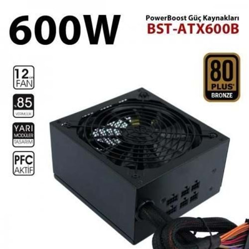 POWERBOOST 600W 80+ BRONZE BRIO BST-ATX600BEU POWER SUPPLY