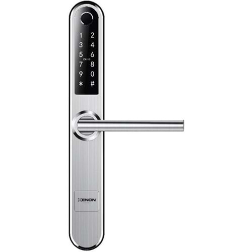 XENON SMART X8057 Akıllı Kapı Kilidi Parmak İzi Şifre Girişli Gümüş