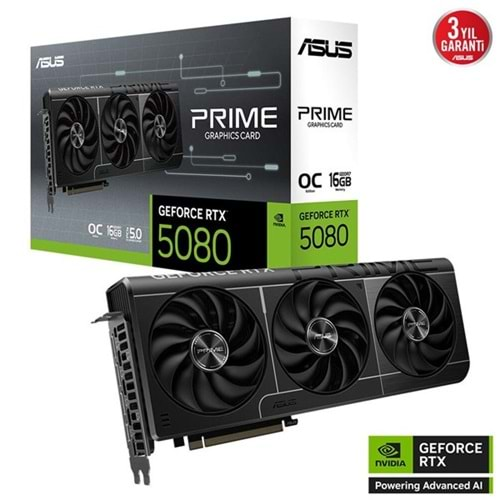 ASUS RTX5080 16GB PRIME RTX5080-O16G GDDR7 256bit HDMI DP PCIe 5.0